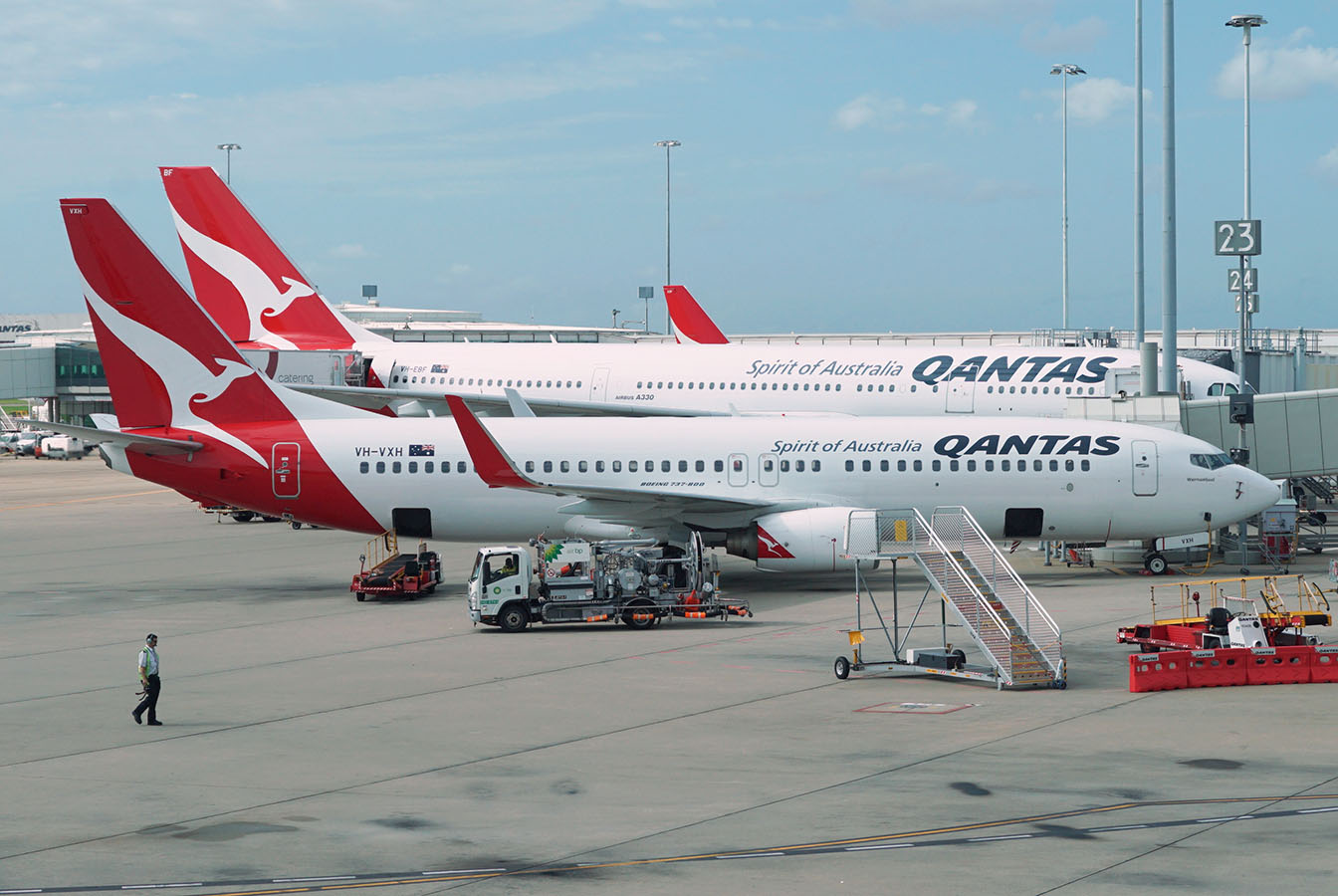 Qantas planes at Airport